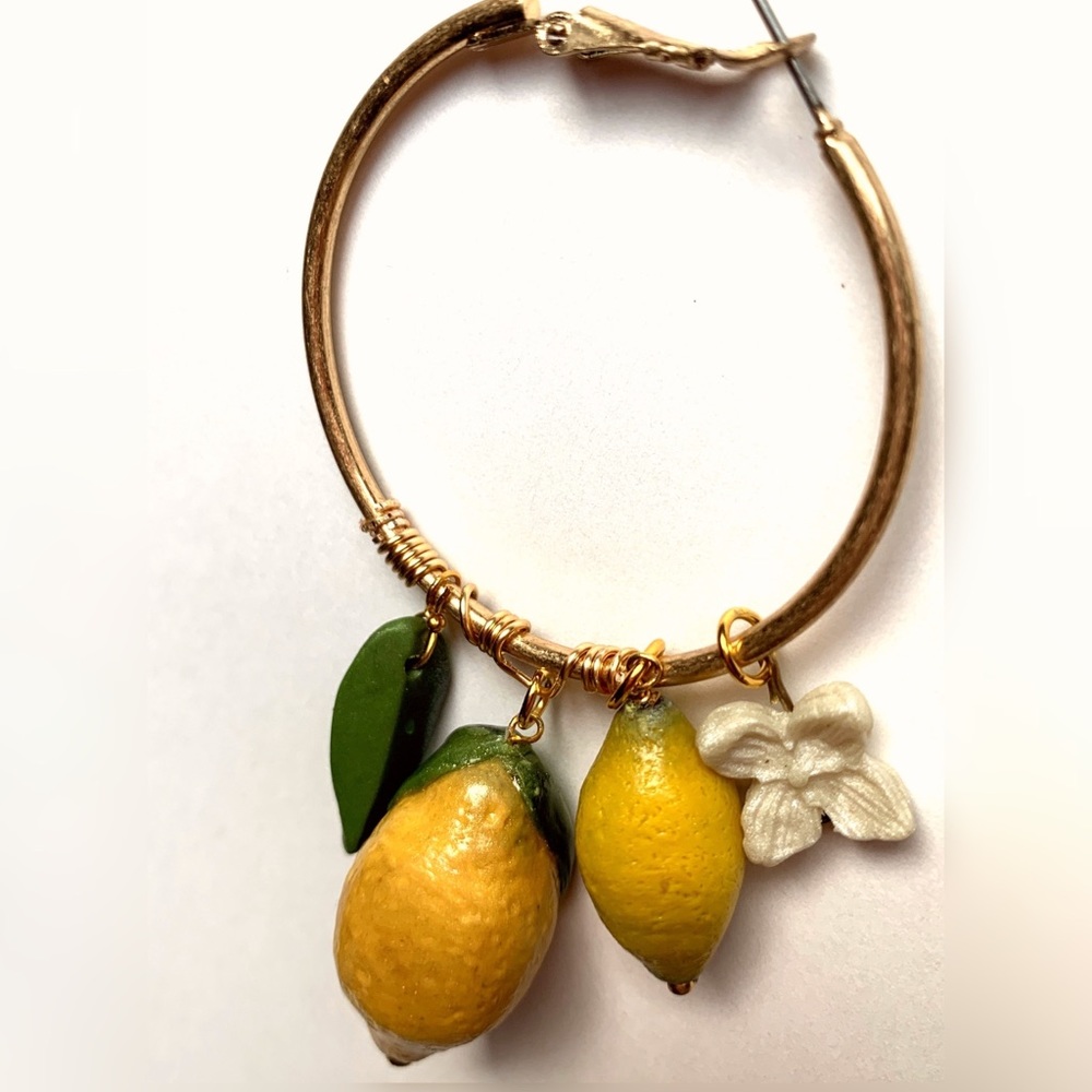 Siciliano Lemon hoop earrings